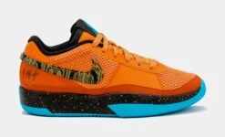 Nike Ja 1 SE Bright Mandarin Opti Yellow Grade School Lifestyle Shoes (Orange/Blue)