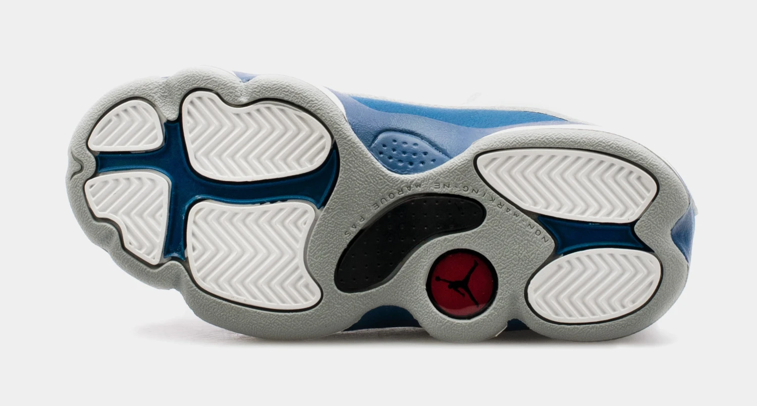 Air Jordan 13 Retro French Blue Preschool Lifestyle Shoes (White/Blue) Free Shipping - Image 3