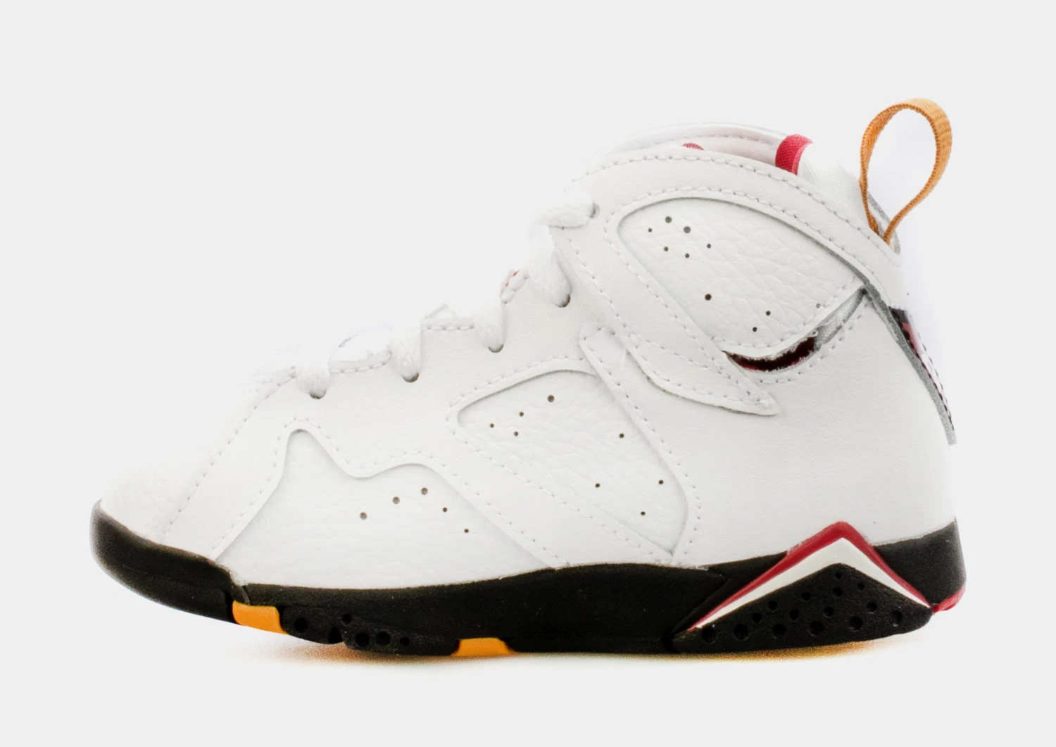 Air Jordan 7 Retro Cardinal Infant Toddler Lifestyle Shoes (White/Red) Free Shipping - Image 2