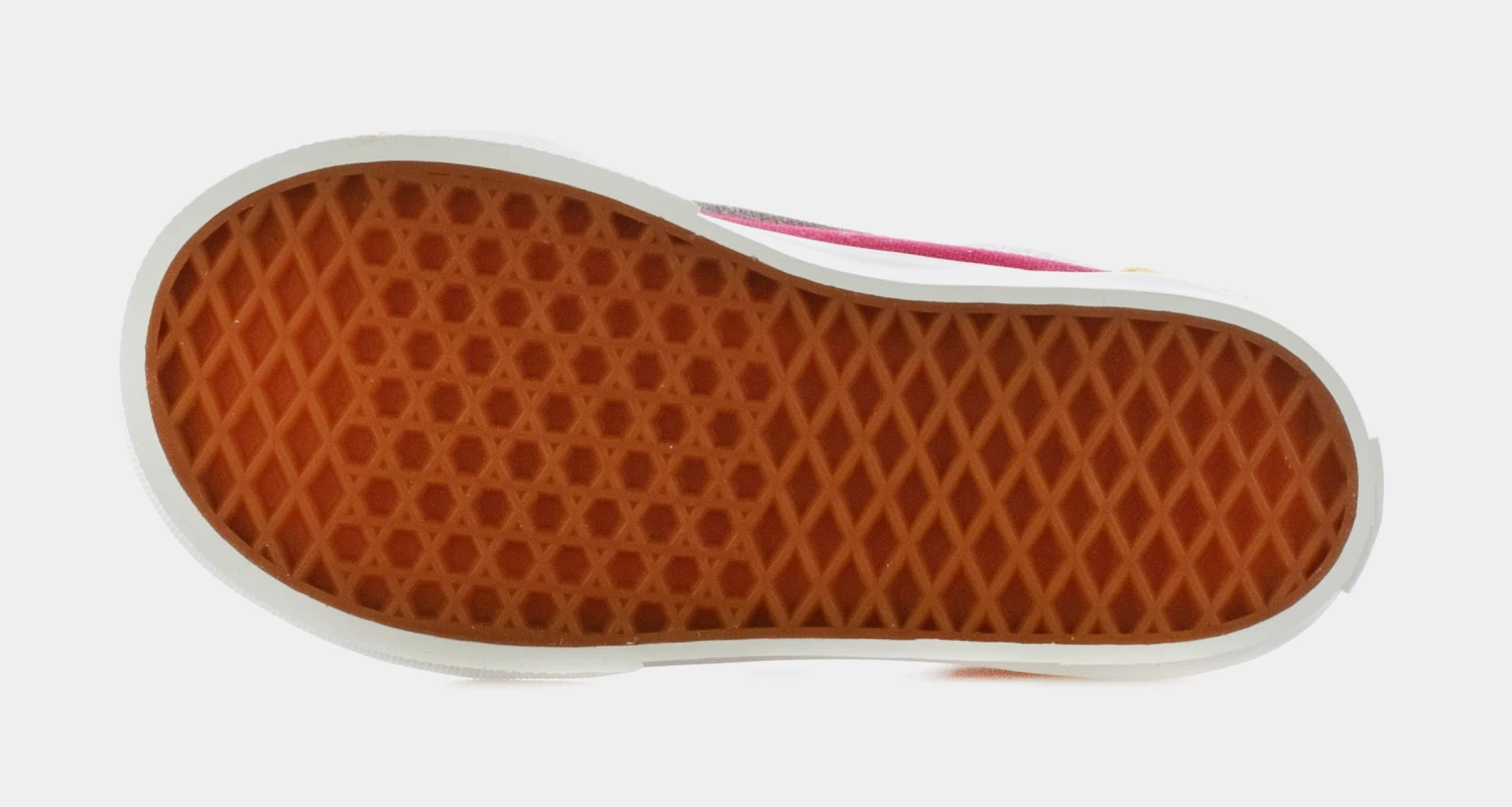 Vans Old Skool Infant Toddler Skate Shoes (Pink/Blue/Yellow) - Image 3