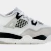 Air Jordan 4 Military Black Infant Toddler Lifestyle Shoes (Black/White)