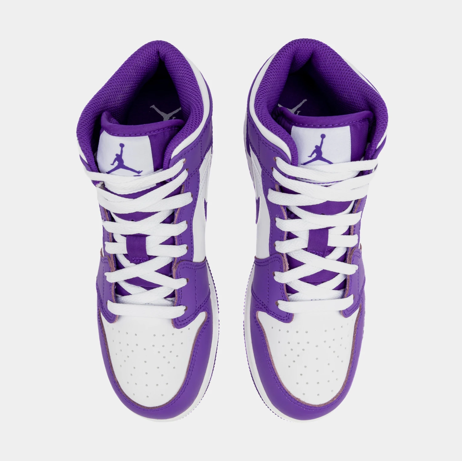 Air Jordan 1 Retro Mid Purple Venom Grade School Lifestyle Shoes (Purple/White) - Image 5