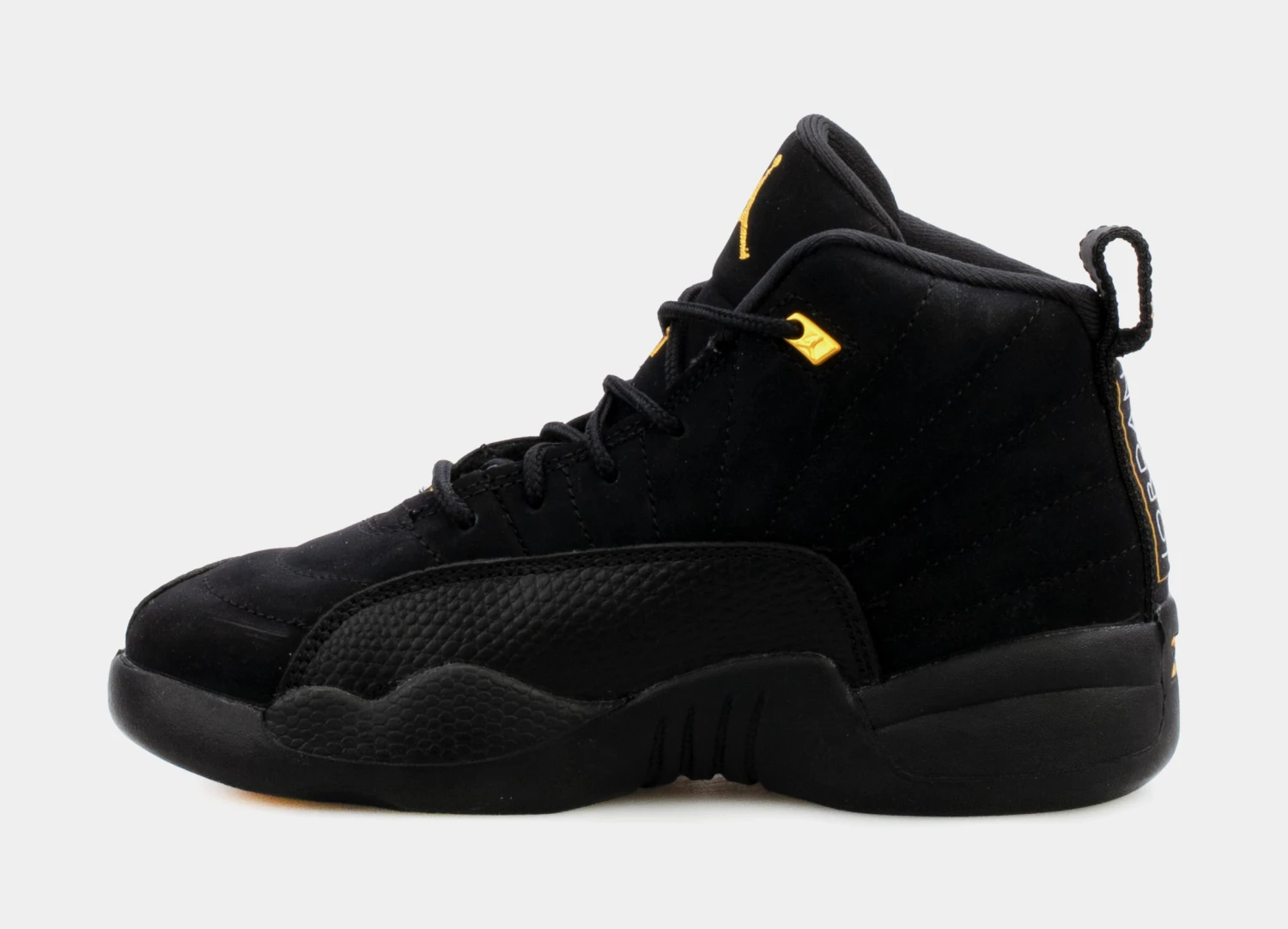 Air Jordan 12 Retro Black Taxi Preschool Lifestyle Shoes (Black) Free Shipping - Image 2