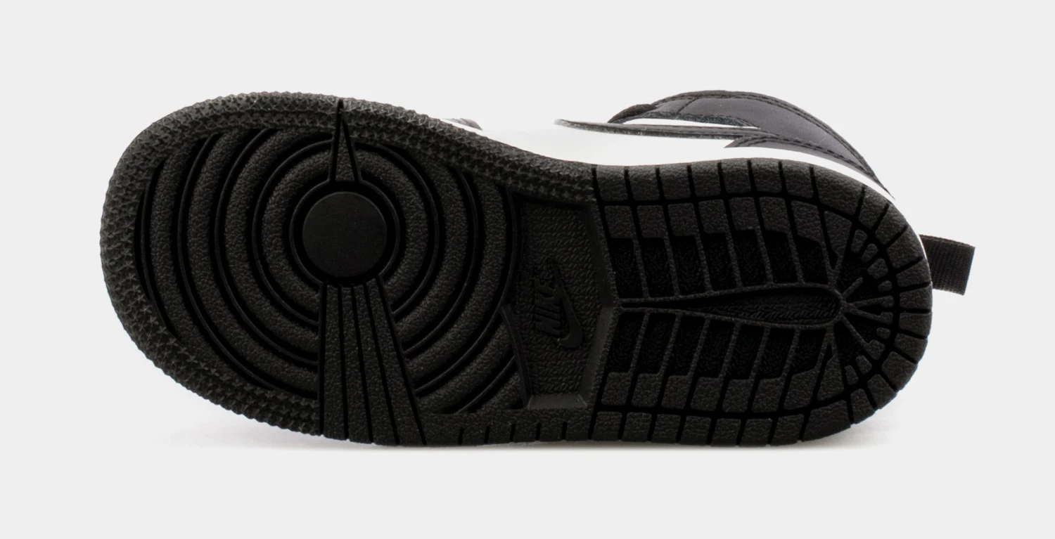 Air Jordan 1 Mid Hologram Infant Toddler Lifestyle Shoes (Black) - Image 3