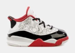 Jordan Dub Zero Infant Toddler Lifestyle Shoes (White/Red)