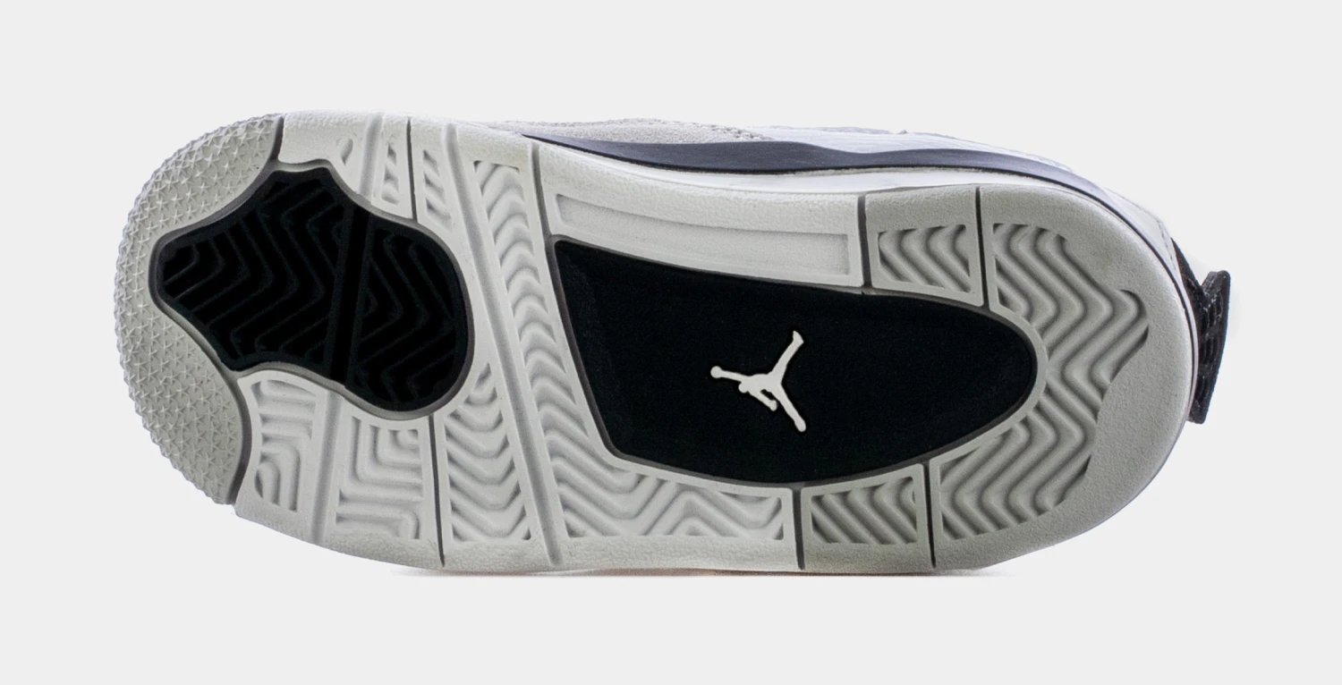 Air Jordan 4 Military Black Infant Toddler Lifestyle Shoes (Black/White) - Image 3