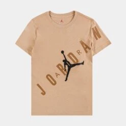 Jordan JDN Stretch Out Grade School Short Sleeve Shirt (Beige)