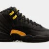 Air Jordan 12 Retro Black Taxi Grade School Lifestyle Shoes (Black) Free Shipping