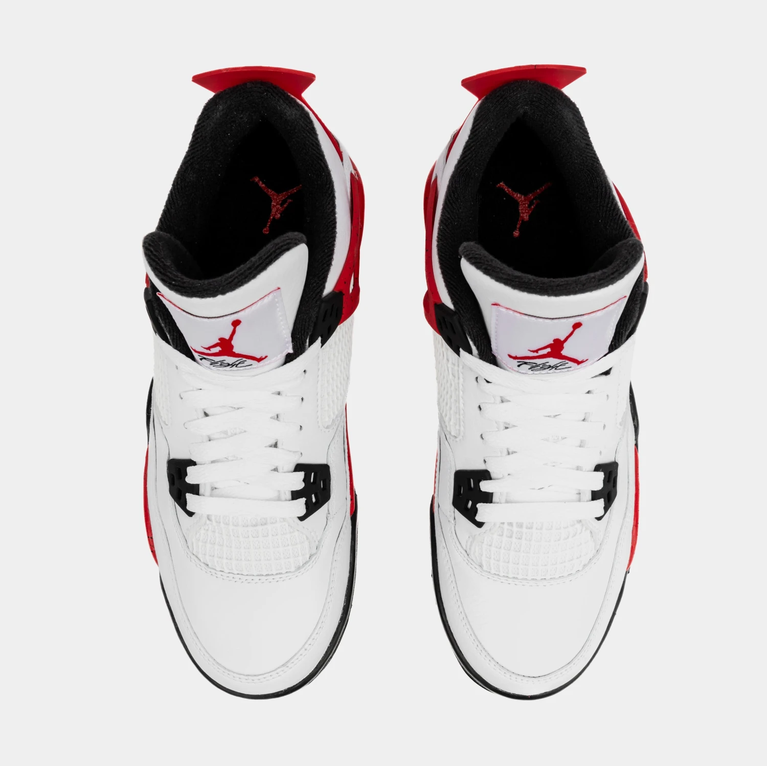 Air Jordan 4 Retro Red Cement Grade School Lifestyle Shoes (White/Red) Free Shipping - Image 5