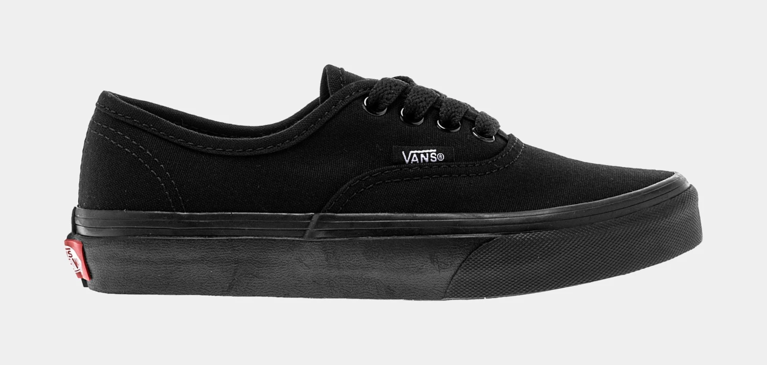 Vans Authentic Low Preschool Skate Shoes (Black)