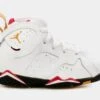 Air Jordan 7 Retro Cardinal Infant Toddler Lifestyle Shoes (White/Red) Free Shipping