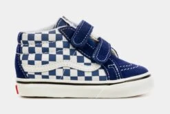 Vans SK8 Mid Reissue Infant Toddler Skate Shoes (White/Blue)