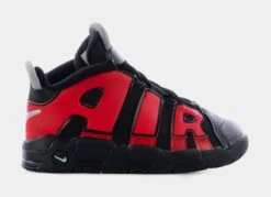 Nike Air More Uptempo Infant Toddler Basketball Shoes (Black)