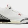 Air Jordan 3 Retro White Cement Reimagined Grade School Lifestyle Shoes (White/Grey)