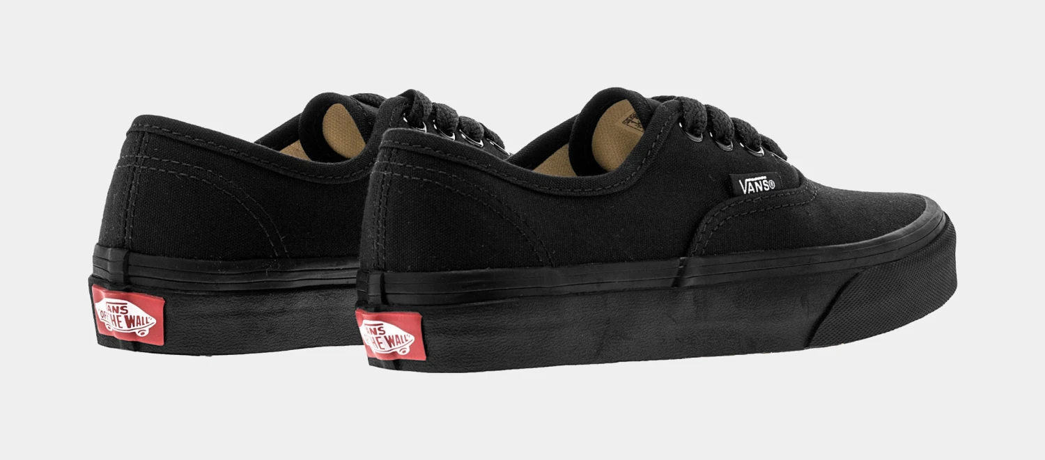 Vans Authentic Low Preschool Skate Shoes (Black) - Image 6