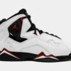 Jordan True Flight Grade School Lifestyle Shoes (White/Red)