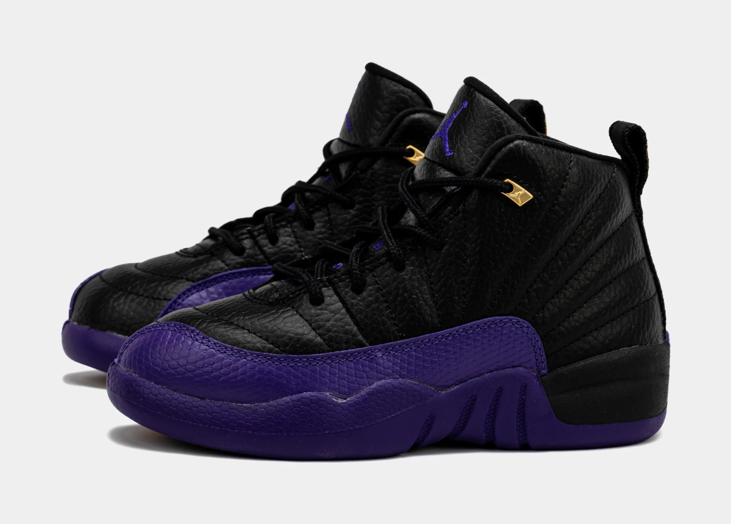 Air Jordan 12 Retro Field Purple Preschool Lifestyle Shoes (Black/Purple) - Image 4