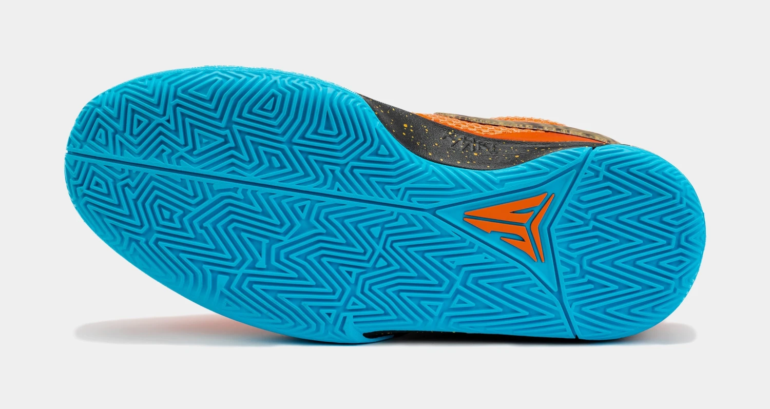 Nike Ja 1 SE Bright Mandarin Opti Yellow Grade School Lifestyle Shoes (Orange/Blue) - Image 3