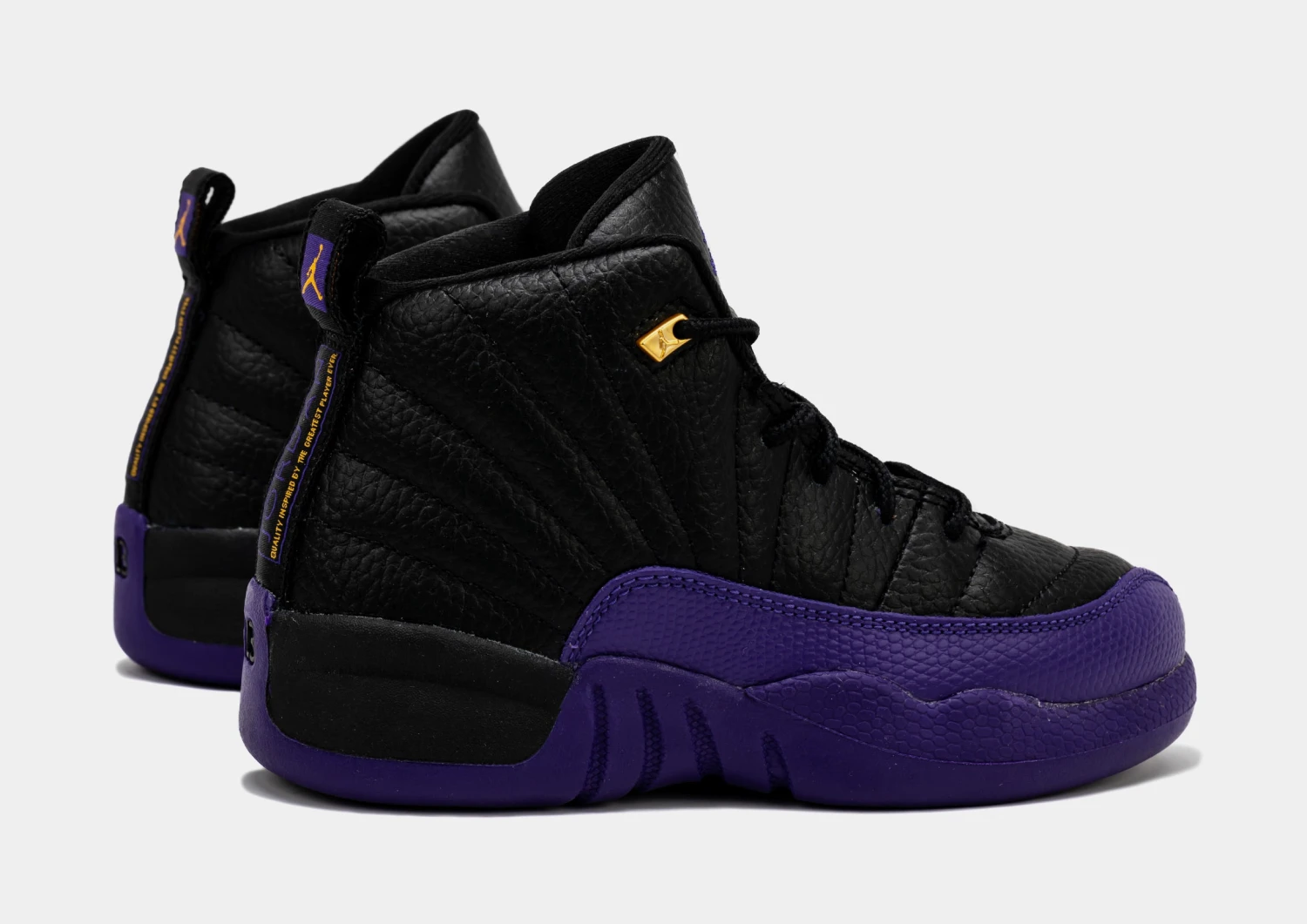 Air Jordan 12 Retro Field Purple Preschool Lifestyle Shoes (Black/Purple) - Image 6