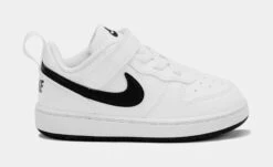 Nike Court Borough Low Recraft Infant Toddler Basketball Shoes (White/Black)