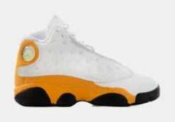 Air Jordan 13 Retro Del Sol Preschool Lifestyle Shoes (White/Yellow)
