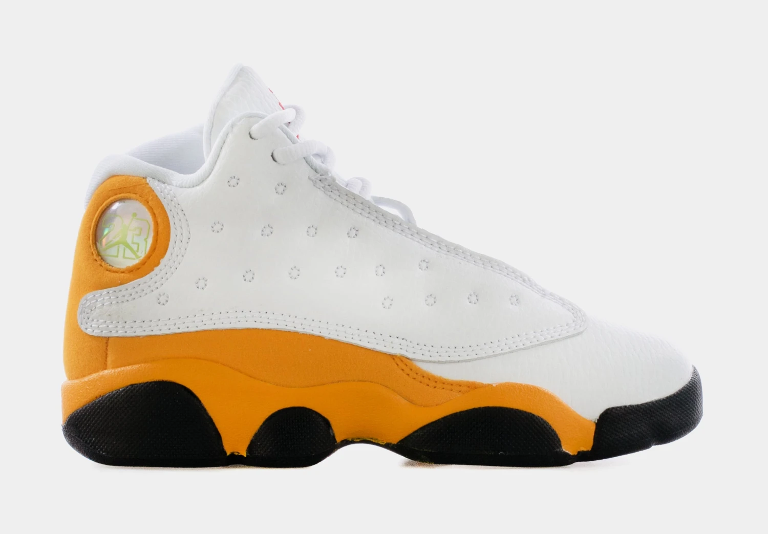 Air Jordan 13 Retro Del Sol Preschool Lifestyle Shoes (White/Yellow)